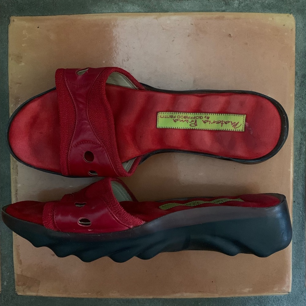 Materia Prima Goffredo Fantini Red Platform Sandal